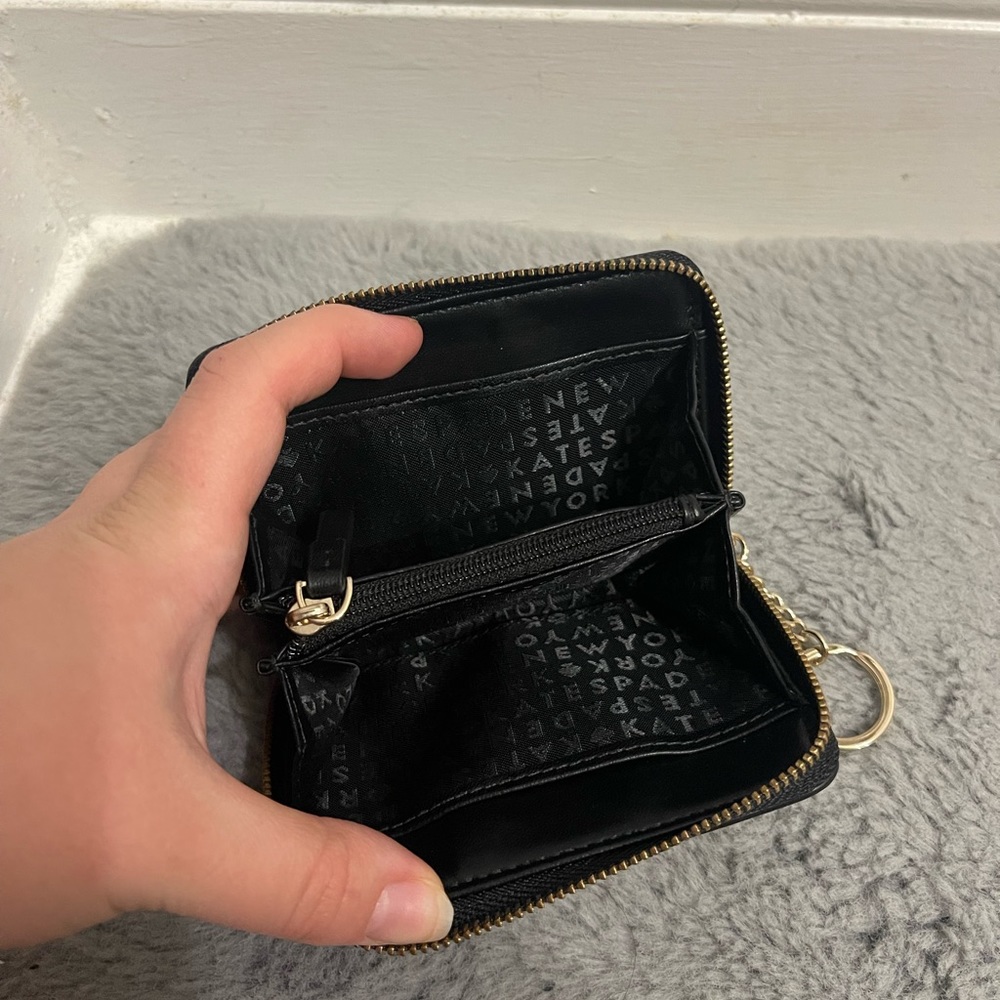 KATE ♠️ SPADE BLACK LEATHER SM WALLET - Picture 7 of 8